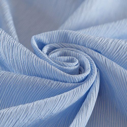 Шелк-жатка натуральный 064-16221 разбеленный голубой однотонный