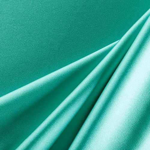 Кади креп-атлас 001-06625 зеленый однотонный