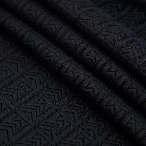 Трикотаж фактурный 056-16572 черный