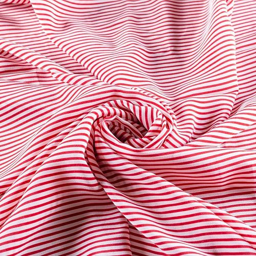 Крепдешин натуральный К27-174 белый принтованный