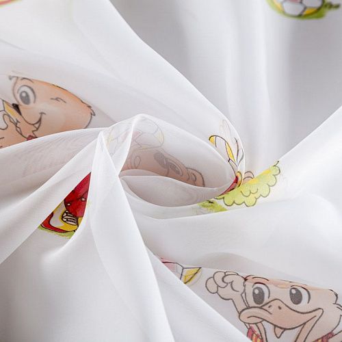 Тюль капрон Т241-01-420 белый принтованный