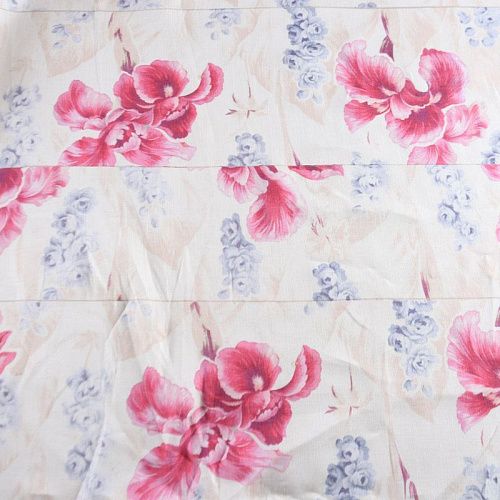 Лен натуральный 035-12238 молочный принтованный