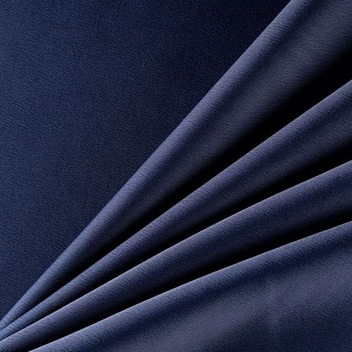 Креп-сатин К33-845 темно-синий однотонный