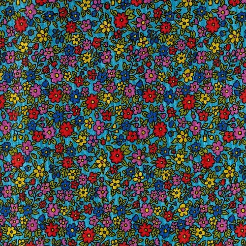 Бязь 007-00698 голубой принтованный