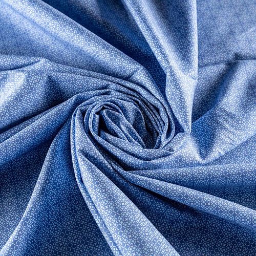 Хлопок К29-088 синий принтованный