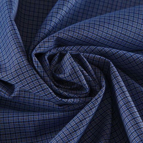 Шерсть костюмная Gucci 025-16294 синий клетка