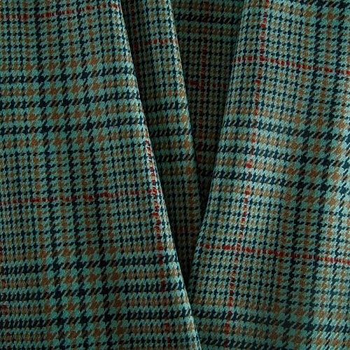 Ткань костюмная 025-14808 светло-зеленый принтованный