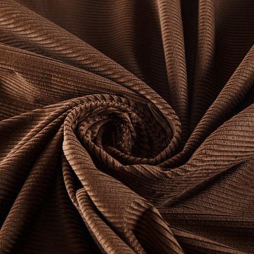 Вельвет 008-05856 коричневый однотонный