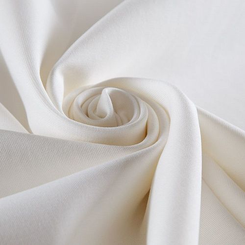 Трикотаж 056-15747 молочный однотонный