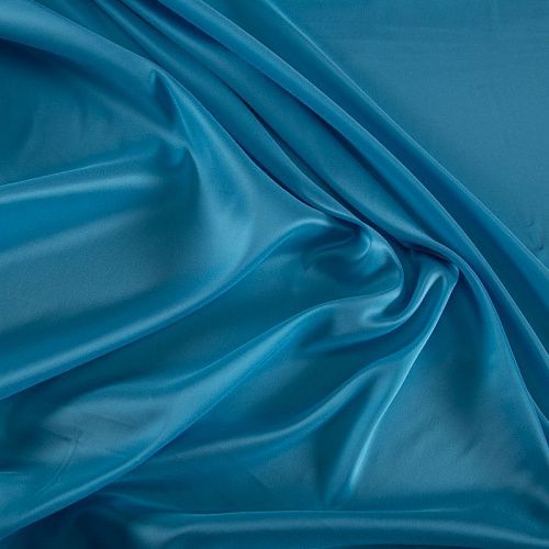 Ткань подкладочная стрейч 045-20131 лазурно-голубой однотонный