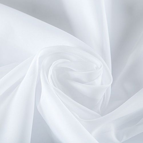 Тюль капрон негорючий 03-01-05044 белый однотонный