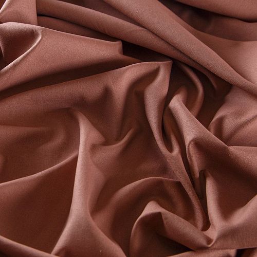 Лен-вискоза 035-13101 медно-терракотовый однотонный