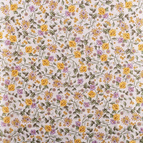 Батист 003-00886 молочный принтованный