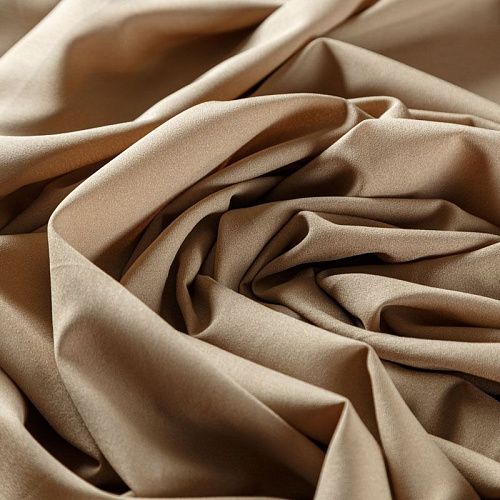 Крепдешин синтетический 029-07355 бежевый однотонный