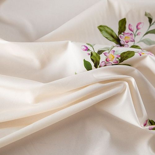 Поплин (купон) 063-20171 сливочный принтованный