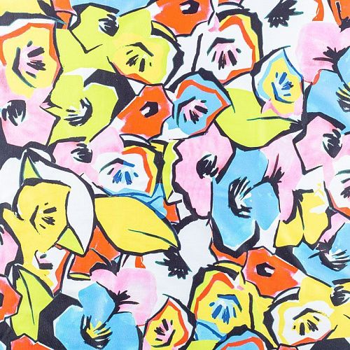 Лайкра 005-01228 белый принтованный