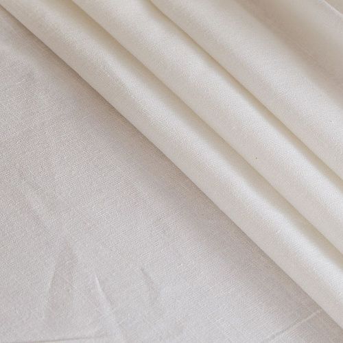 Лен натуральный 035-16635 молочный однотонный