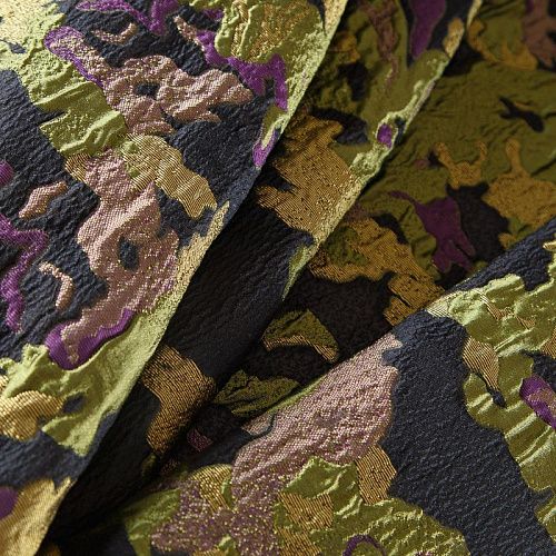 Жаккард на органзе Moschino 017-19184 черный мультиколор