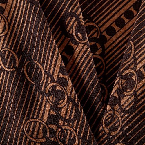 Лен искусственный 035-07869 коричневый принтованный