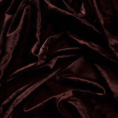 Бархат стрейч 002-04435 шоколадный однотонный