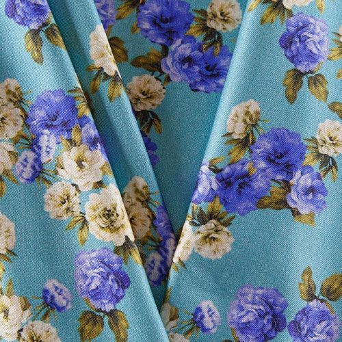 Шерсть-шелк 066-12338 голубой принтованный