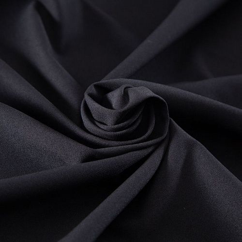 Ткань костюмная стрейч 025-20766 черный однотонный