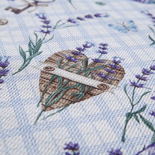 Полотно вафельное 007-13888 белый принтованный