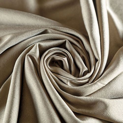 Кади креп-атлас 001-06594 пепельно-коричневый однотонный