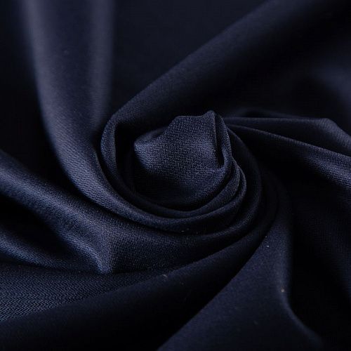 Шерсть костюмная стрейч К08-082 темно-синий однотонный