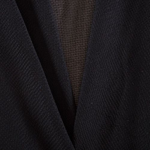 Шифон шелковый 068-16232 черный однотонный