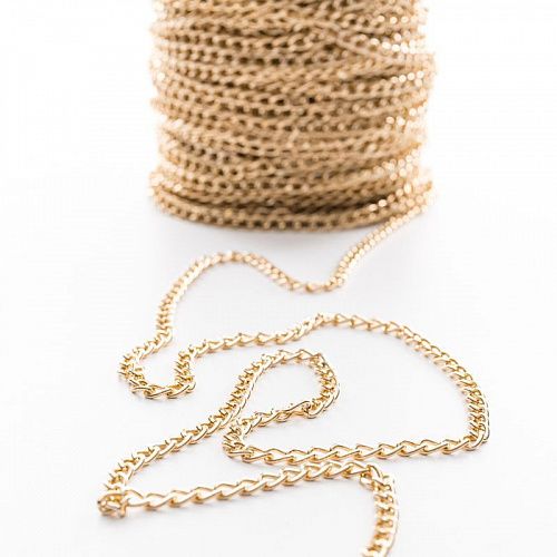 Цепь декоративная 6 мм металл 159-6-под золото 