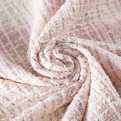 Твид 052-20213 молочно-розовый