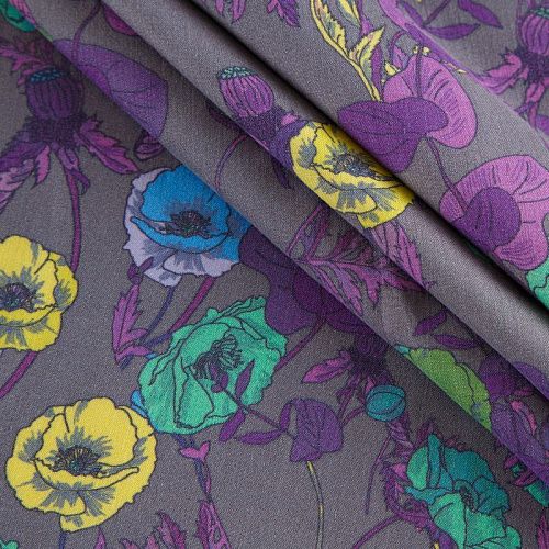 Шелк-вискоза 064-12334 серый принтованный