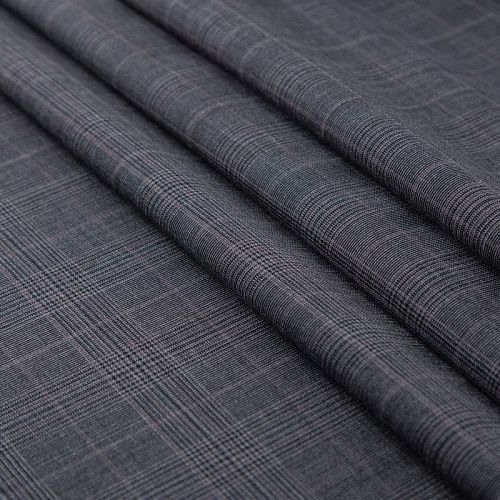 Шерсть костюмная 025-20223 серый клетка