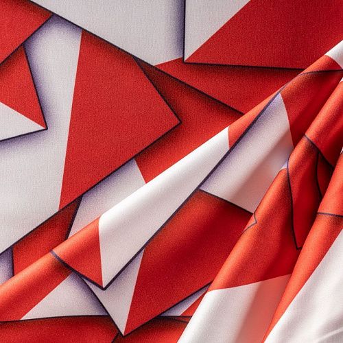 Шелк синтетический К33-214 белый принтованный