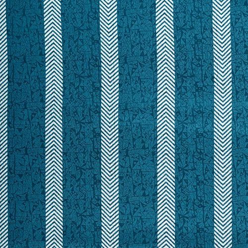 Шелк натуральный К18-049 темно-бирюзовый принтованный