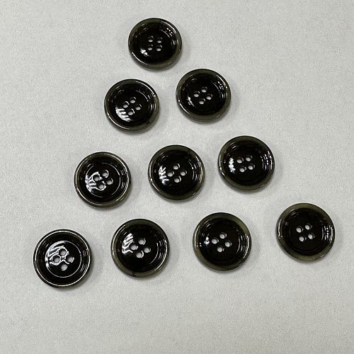 Пуговица с проколами 15 мм RIO0017-15-D173 темный хаки