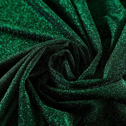 Трикотаж с люрексом 056-09115 изумрудный однотонный