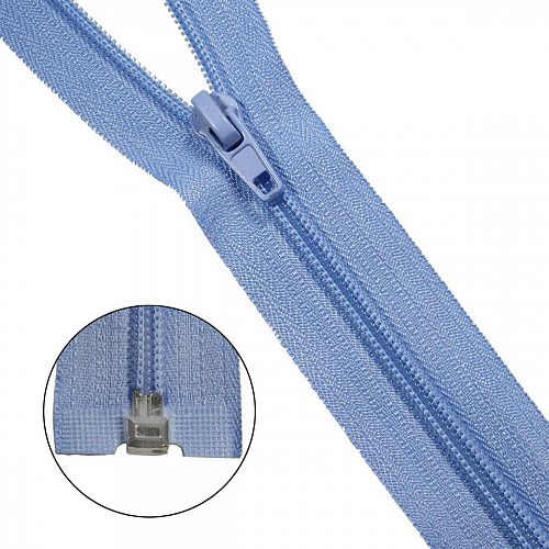 Молния витая 55 см тип 5 однозамковая 11755-546 голубой