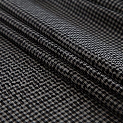 Ткань костюмная 025-15099 черно-белый клетка