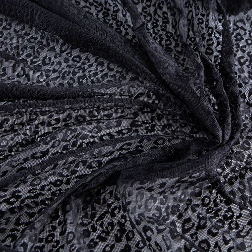 Сетка трикотажная 050-20667 черный жаккардовый