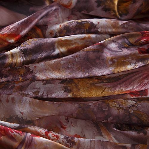 Шифон 068-17462 серый принтованный