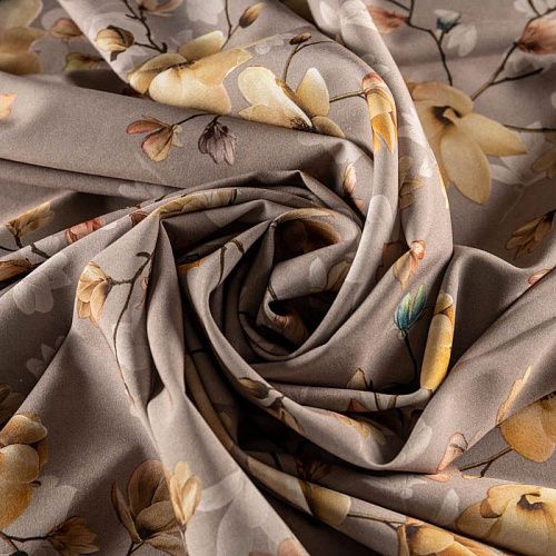 Вискоза "Лоренцо" К33-487 серо-бежевый принтованный