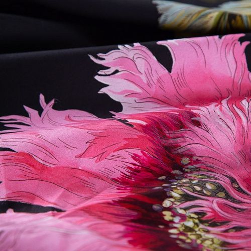 Поплин 063-19925 черный принтованный