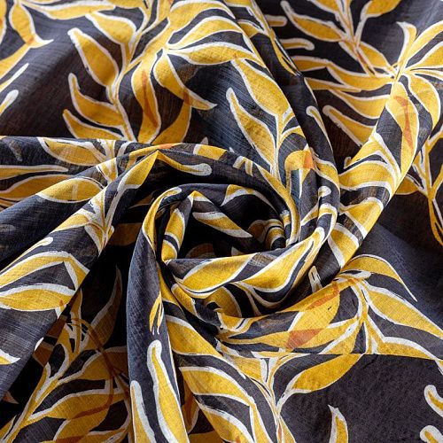 Батист 003-01894 темно-синий принтованный