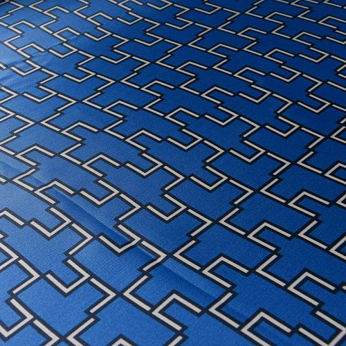 Твил-шелк 064-11984 сапфировый принтованный