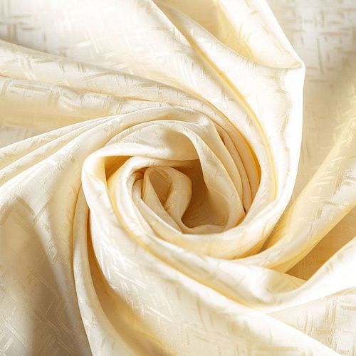 Шелк натуральный К29-207 сливочный жаккардовый