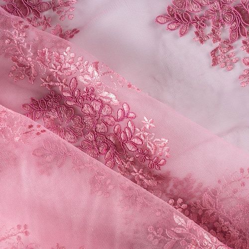 Гипюр К03-0078 темно-розовый