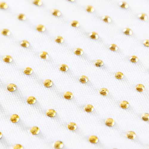 Фатин со стразами 058-10016 молочно-золотистый