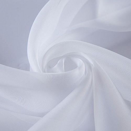 Тюль вуаль негорючая 03-01-13701 белый однотонный